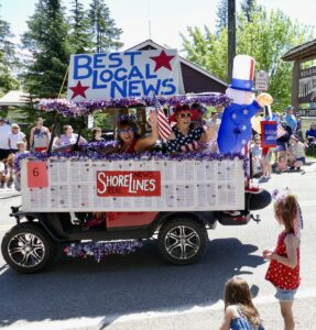 Sheryl waving to the crowd at the Bayview Daze Parade 2024