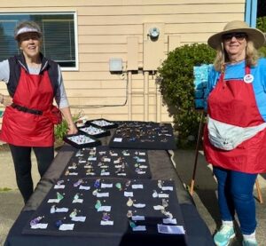 Judi and Jennifer selling their crafts 2025.